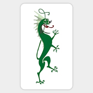 Whimsical Art Nouveau Dragon Sticker